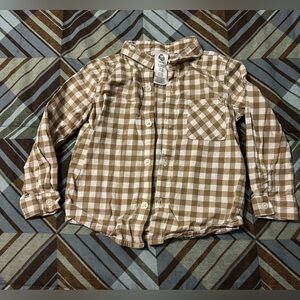 Gerber Brown Checkered Button-Up Shirt